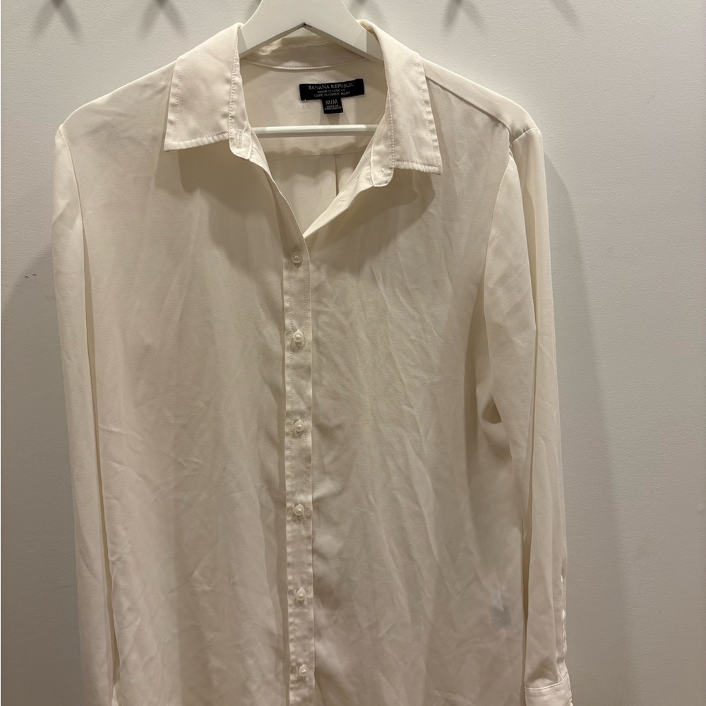 Banana Republic Cream Dress Shirt